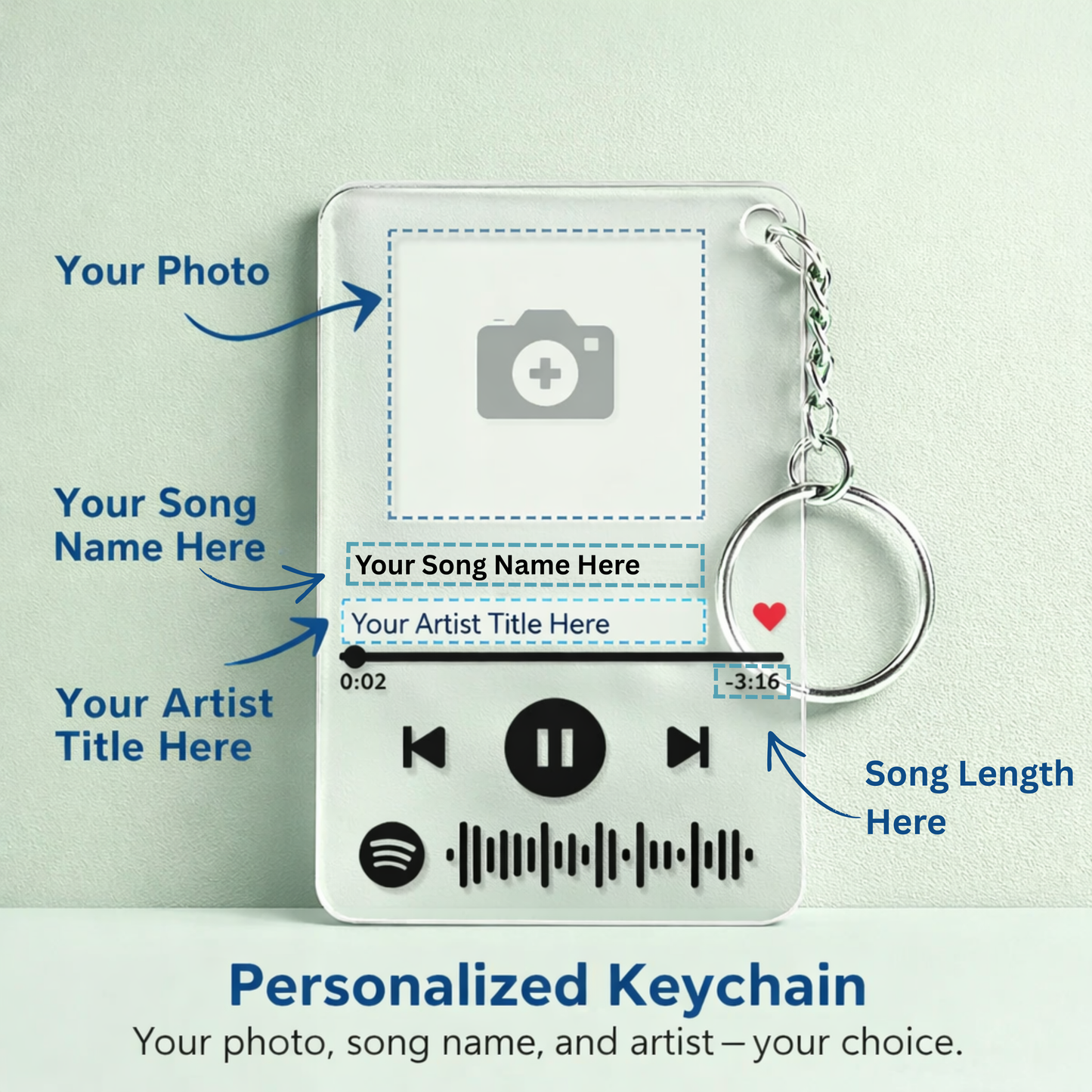 Song In Your Pocket™ – Custom Music Keychain